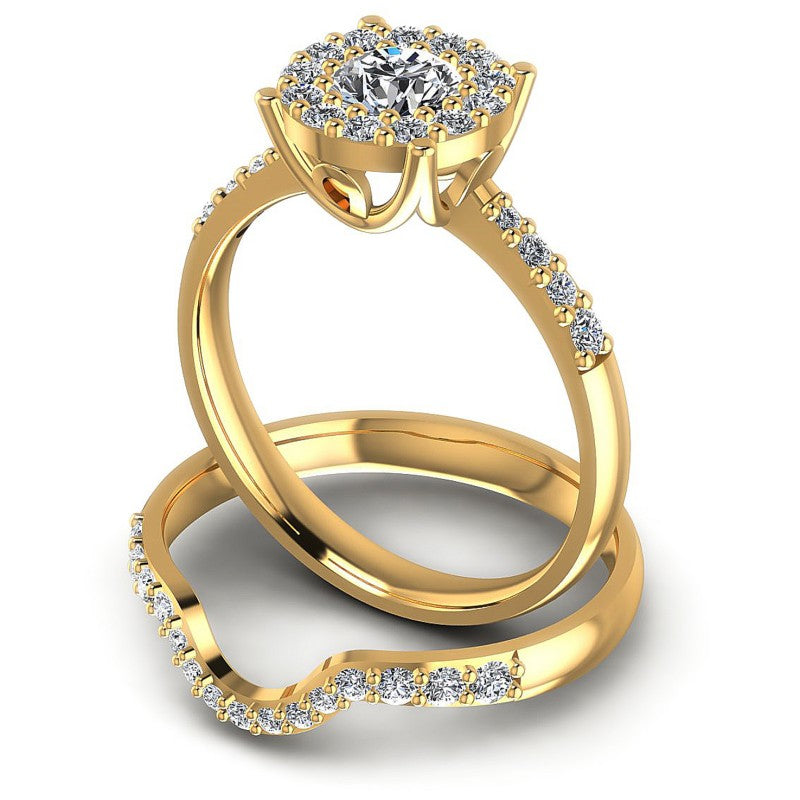 Round Diamonds 1.00CT Bridal Set in 14KT Rose Gold