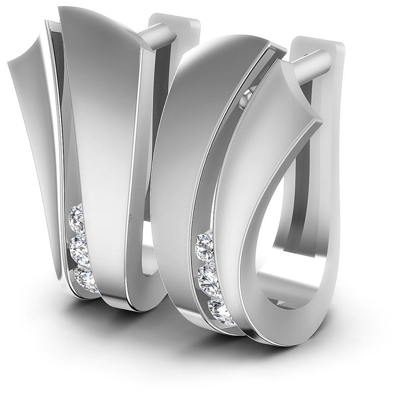 Round Diamonds 0.30CT Earring in 14KT White Gold
