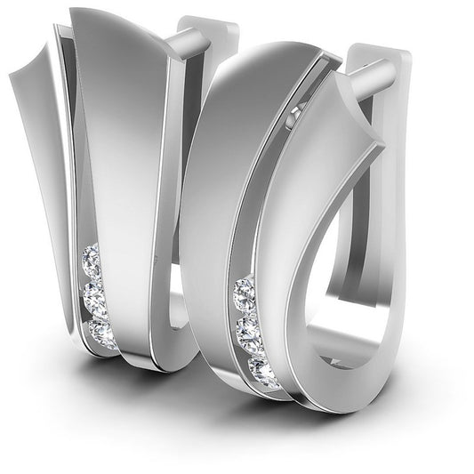 Round Diamonds 0.30CT Earring in 14KT White Gold