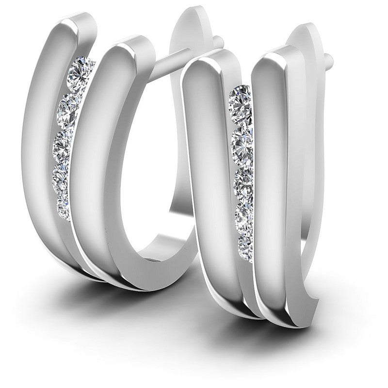Round Diamonds 0.50CT Earring in 14KT White Gold