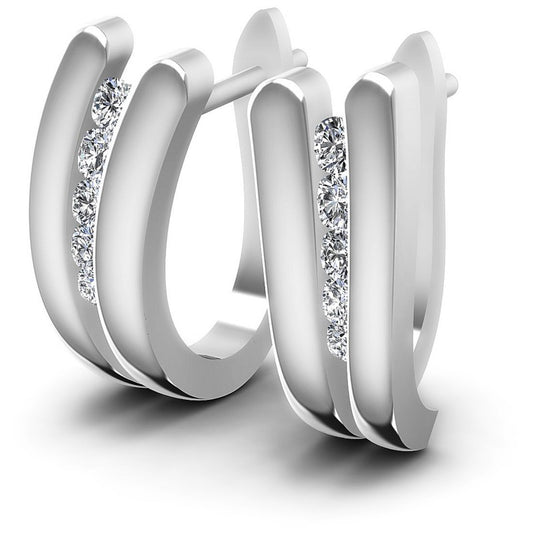 Round Diamonds 0.50CT Earring in 14KT White Gold