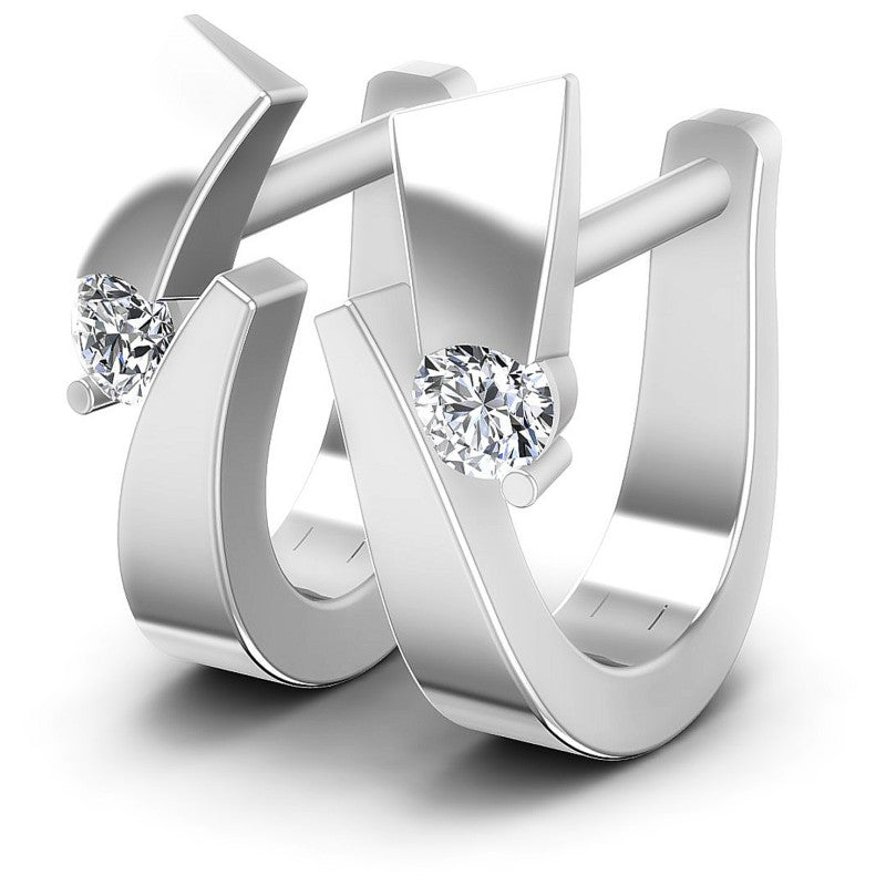 Round Diamonds 0.20CT Earring in 14KT White Gold