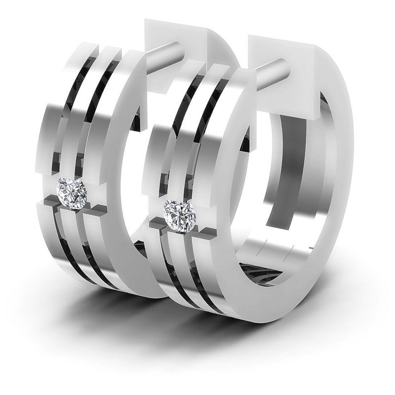 Round Diamonds 0.10CT Earring in 14KT White Gold