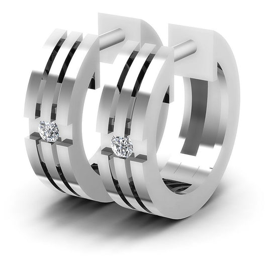 Round Diamonds 0.10CT Earring in 14KT White Gold