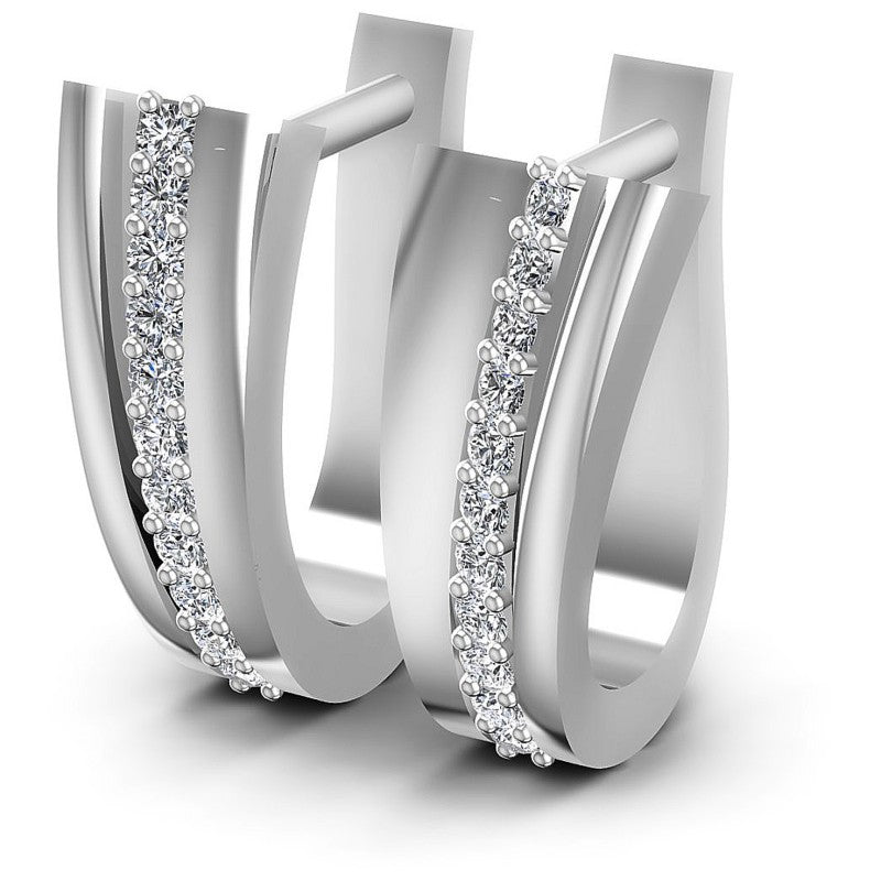 Round Diamonds 0.30CT Earring in 14KT White Gold