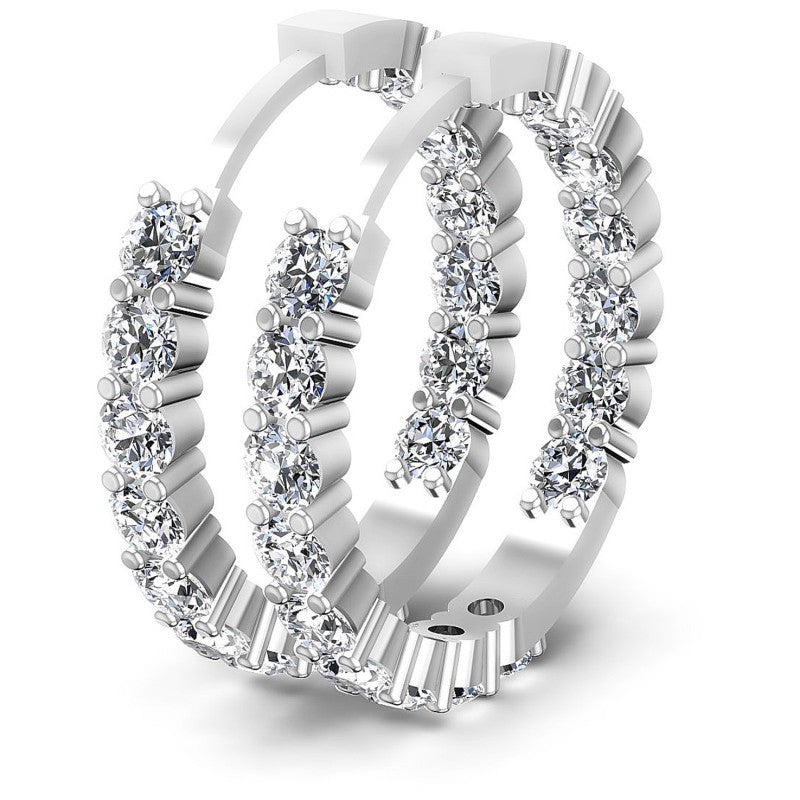 Round Diamonds 1.20CT Earring in 14KT White Gold