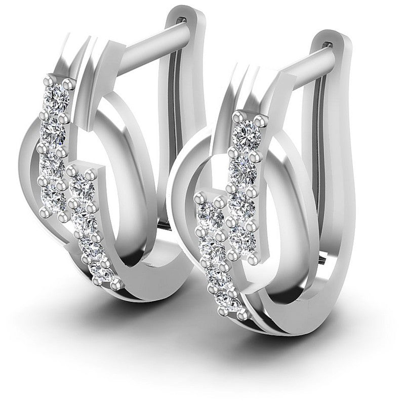 Round Diamonds 0.20CT Earring in 14KT White Gold
