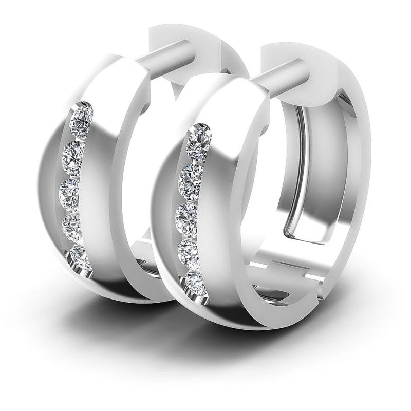 Round Diamonds 0.20CT Earring in 14KT White Gold