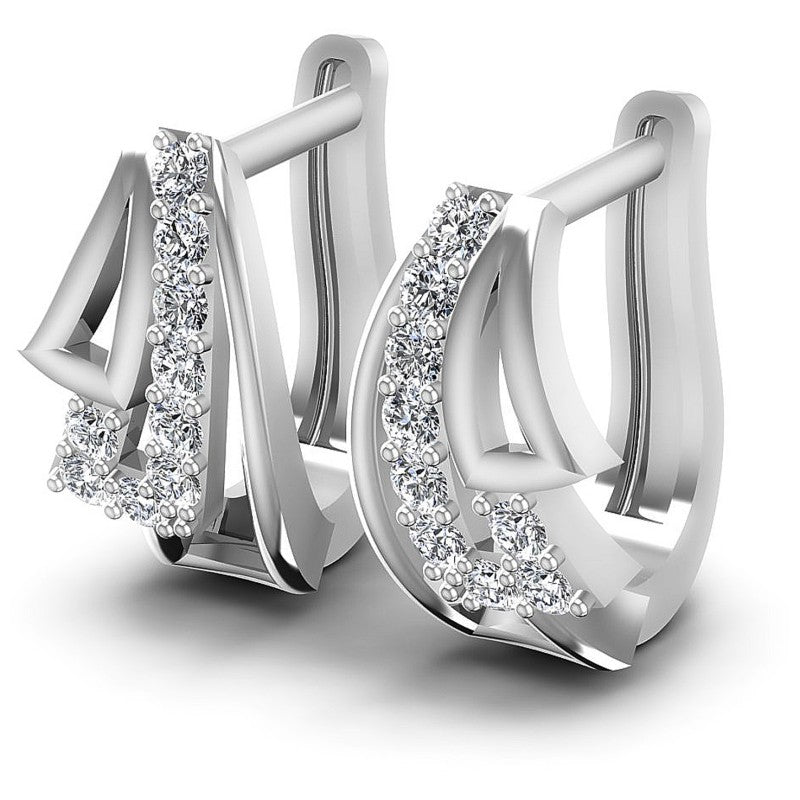 Round Diamonds 0.40CT Earring in 14KT White Gold
