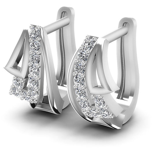 Round Diamonds 0.40CT Earring in 14KT White Gold
