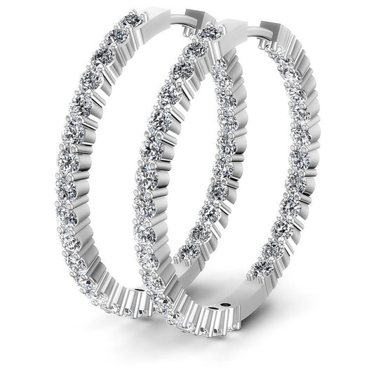 Round Diamonds 1.10CT Earring in 14KT White Gold