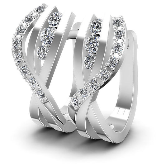Round Diamonds 0.60CT Earring in 14KT White Gold