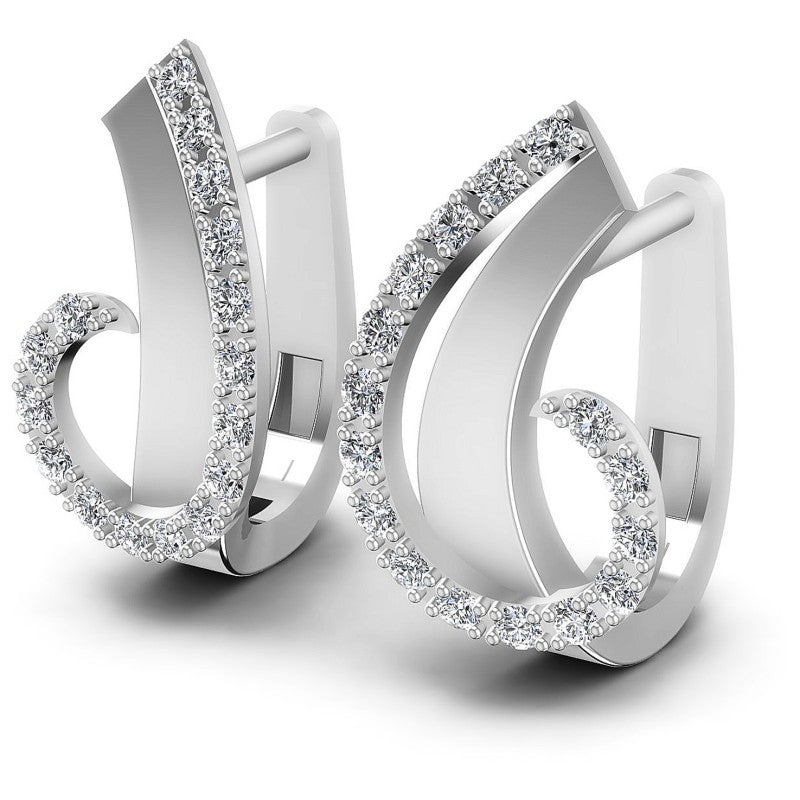 Round Diamonds 0.50CT Earring in 14KT White Gold