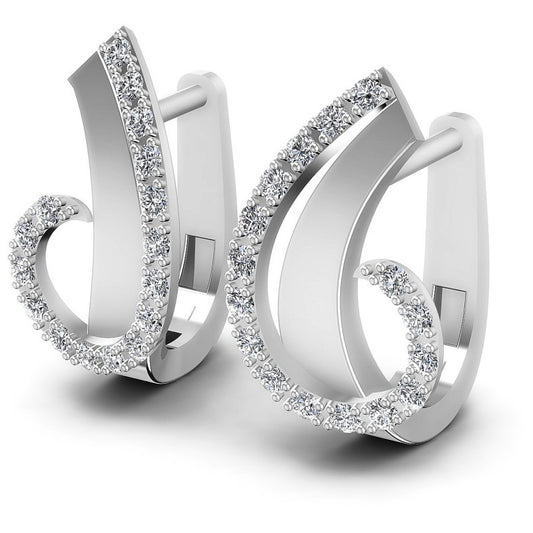 Round Diamonds 0.50CT Earring in 14KT White Gold