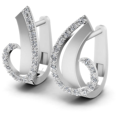 Round Diamonds 0.50CT Earring in 14KT White Gold