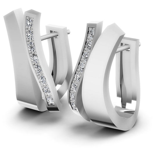 Round Diamonds 0.20CT Earring in 14KT White Gold