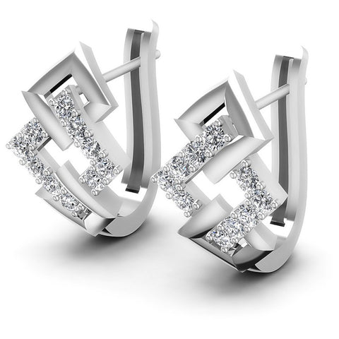 Round Diamonds 0.40CT Earring in 14KT White Gold