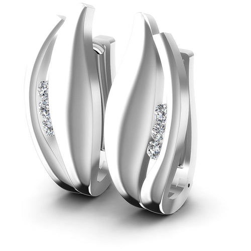 Round Diamonds 0.30CT Earring in 14KT White Gold