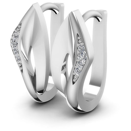 Round Diamonds 0.20CT Earring in 14KT White Gold
