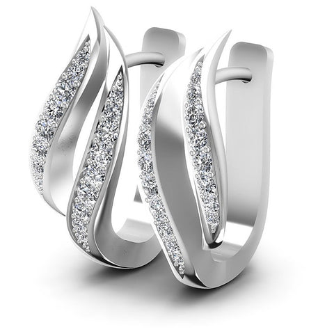 Round Diamonds 0.70CT Earring in 14KT White Gold