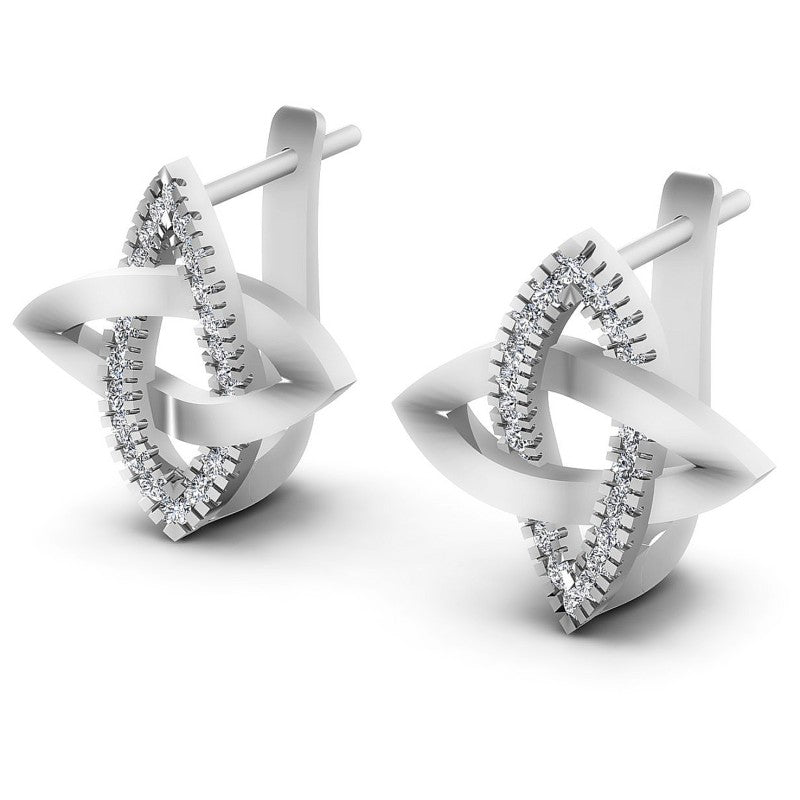 Round Diamonds 0.30CT Earring in 14KT White Gold