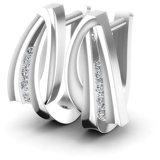 Round Diamonds 0.30CT Earring in 14KT White Gold