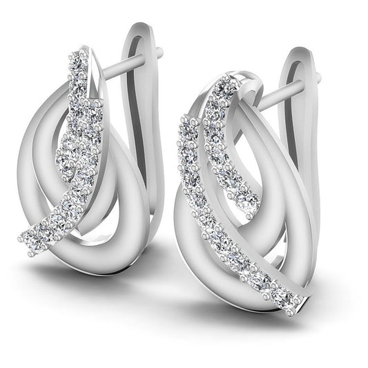 Round Diamonds 0.50CT Earring in 14KT White Gold