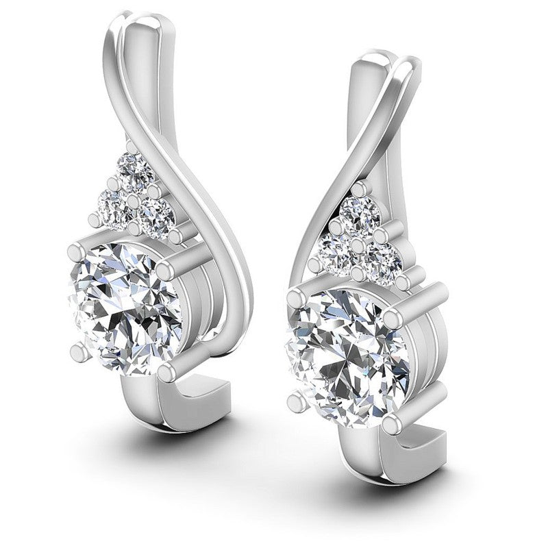 Round Diamonds 0.50CT Earring in 14KT White Gold