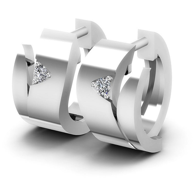 Round Diamonds 0.10CT Earring in 14KT White Gold
