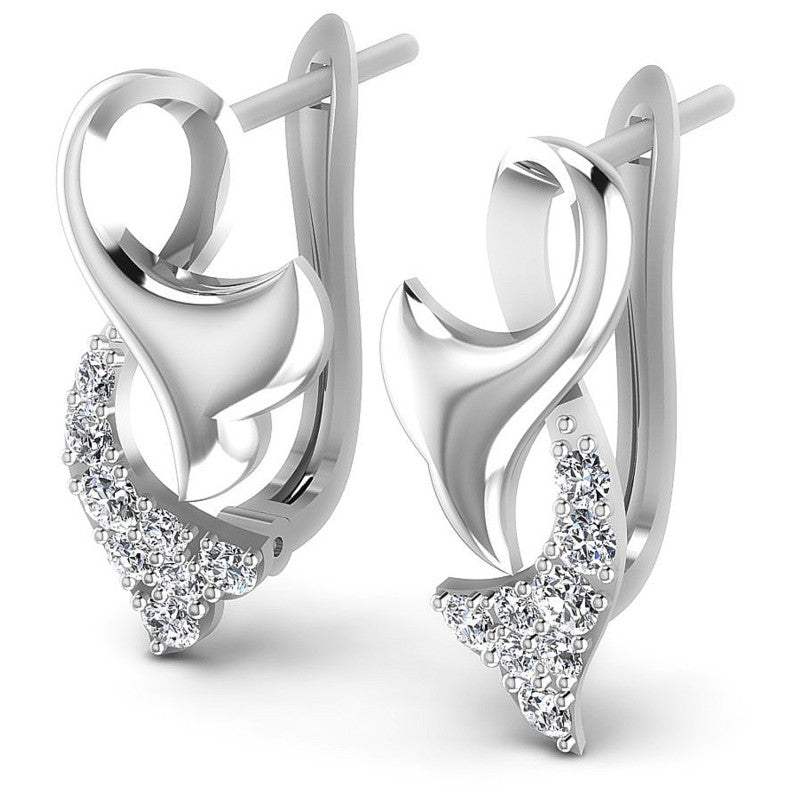 Round Diamonds 0.50CT Earring in 14KT White Gold