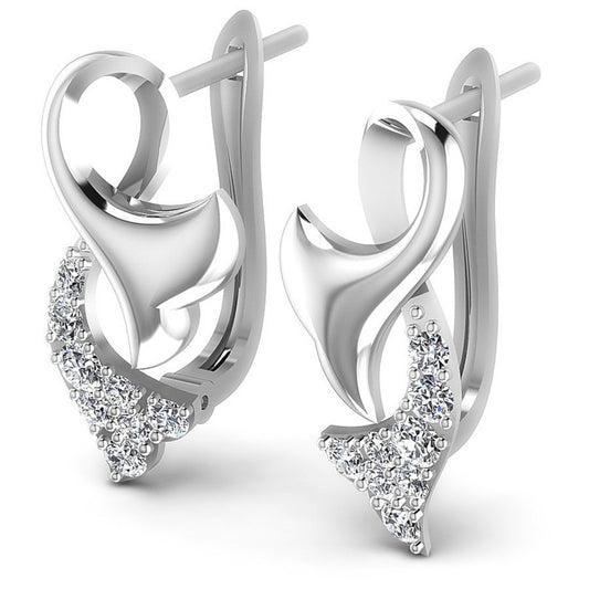 Round Diamonds 0.50CT Earring in 14KT White Gold