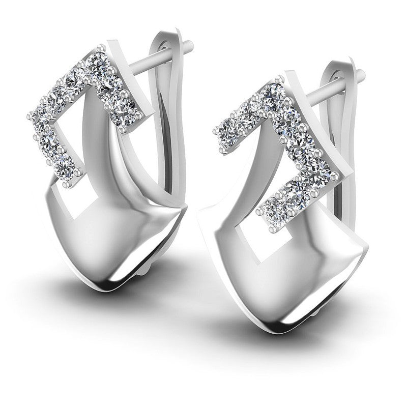 Round Diamonds 0.30CT Earring in 14KT White Gold