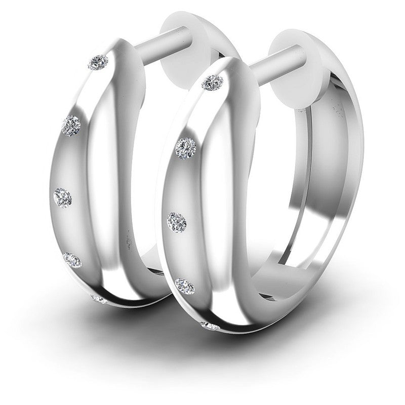 Round Diamonds 0.10CT Earring in 14KT White Gold