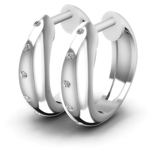 Round Diamonds 0.10CT Earring in 14KT White Gold