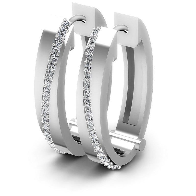 Round Diamonds 0.40CT Earring in 14KT White Gold