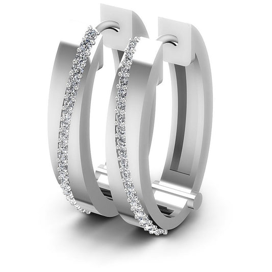 Round Diamonds 0.40CT Earring in 14KT White Gold