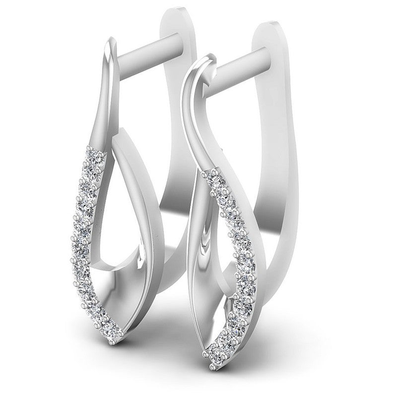 Round Diamonds 0.10CT Earring in 14KT White Gold