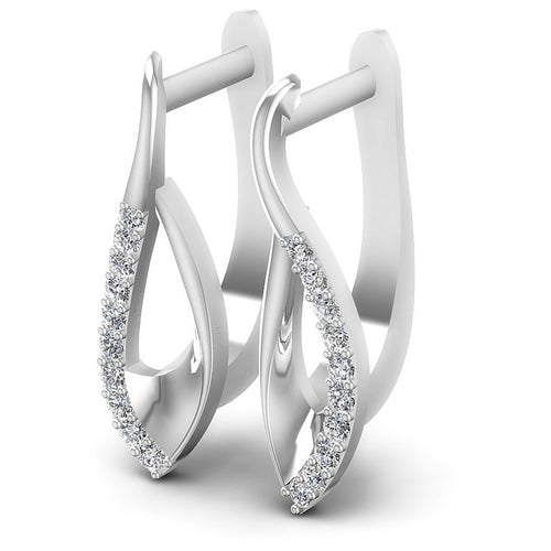 Round Diamonds 0.10CT Earring in 14KT White Gold