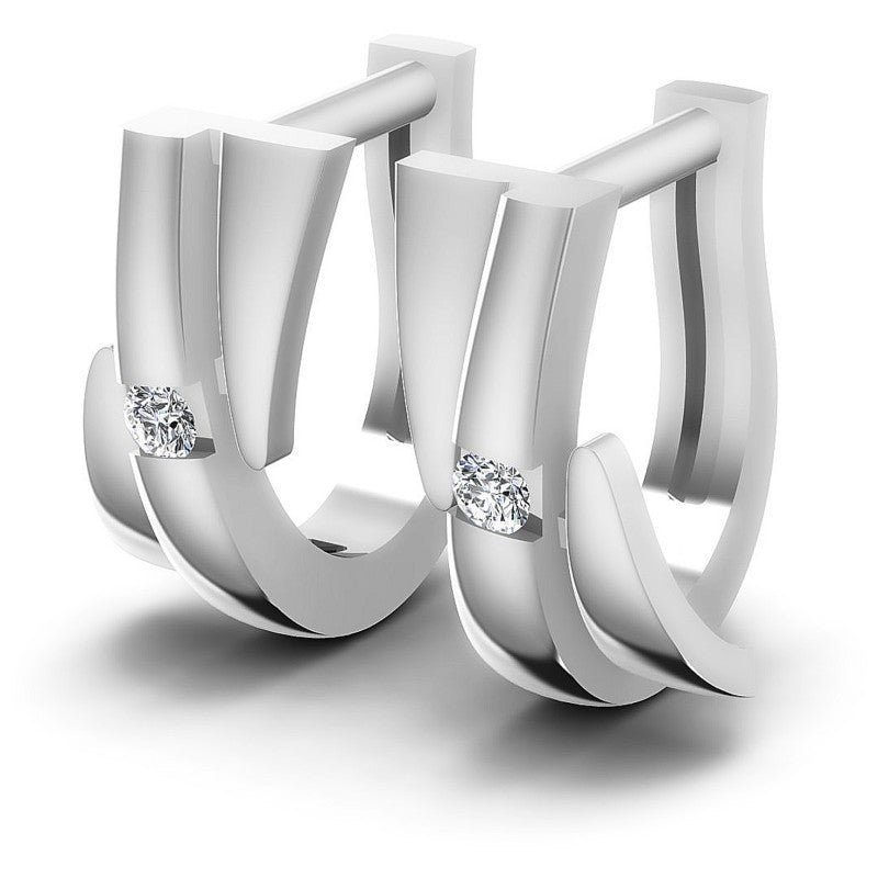 Round Diamonds 0.10CT Earring in 14KT White Gold