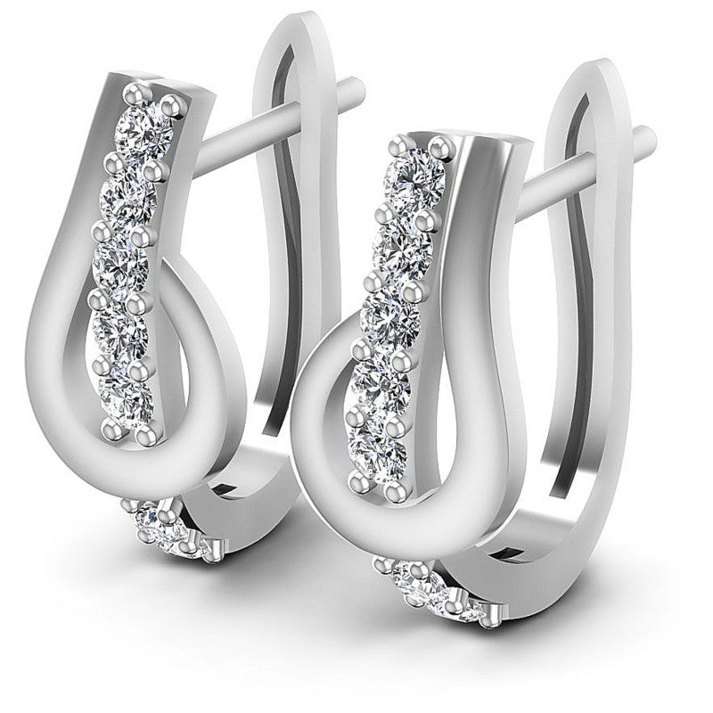 Round Diamonds 0.40CT Earring in 14KT White Gold