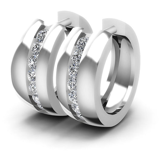 Round Diamonds 0.60CT Earring in 14KT White Gold