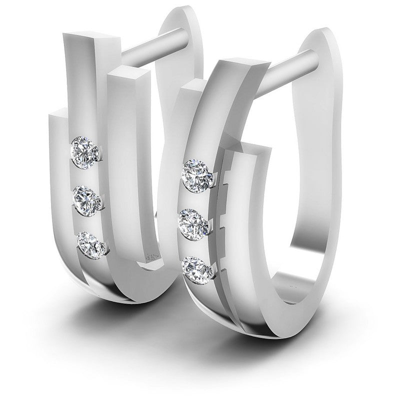 Round Diamonds 0.20CT Earring in 14KT White Gold