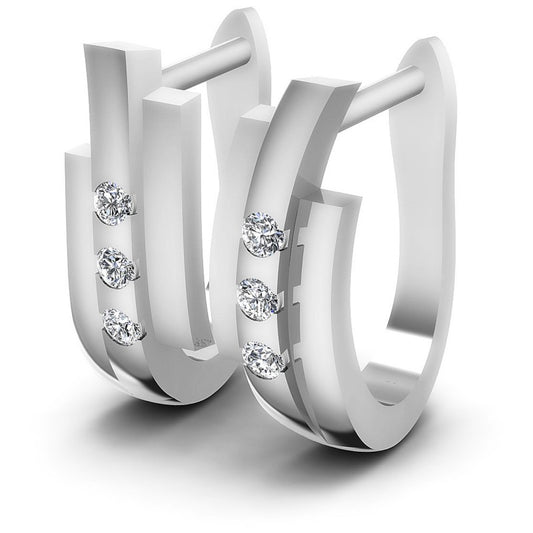 Round Diamonds 0.20CT Earring in 14KT White Gold