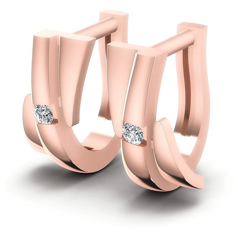Round Diamonds 0.10CT Earring in 18KT White Gold