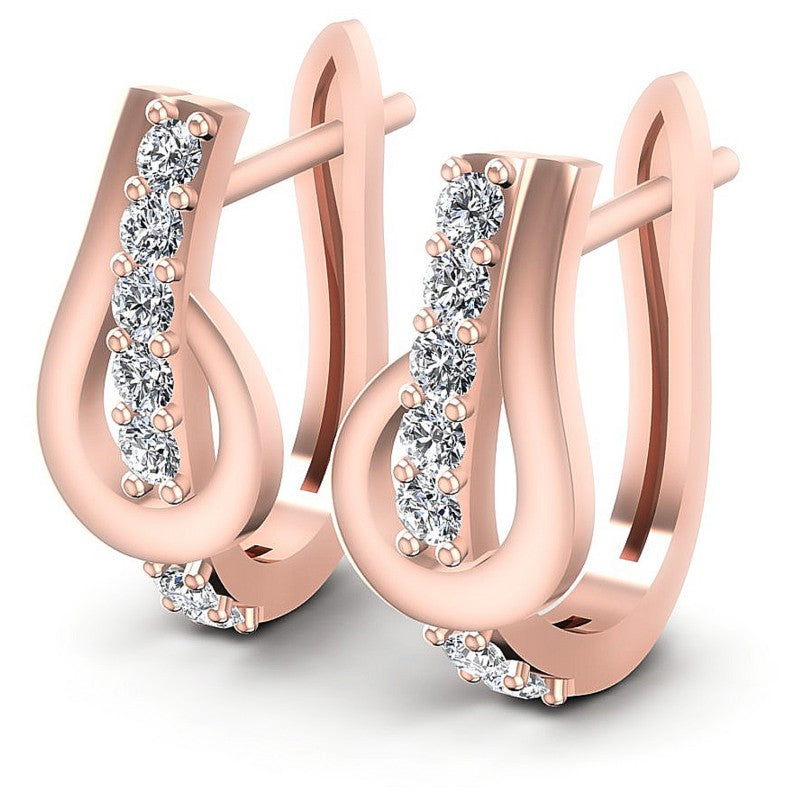 Round Diamonds 0.40CT Earring in 18KT White Gold