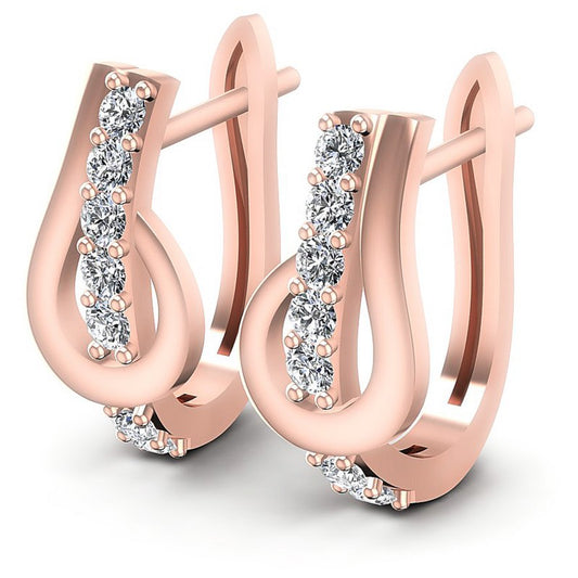 Round Diamonds 0.40CT Earring in 18KT White Gold