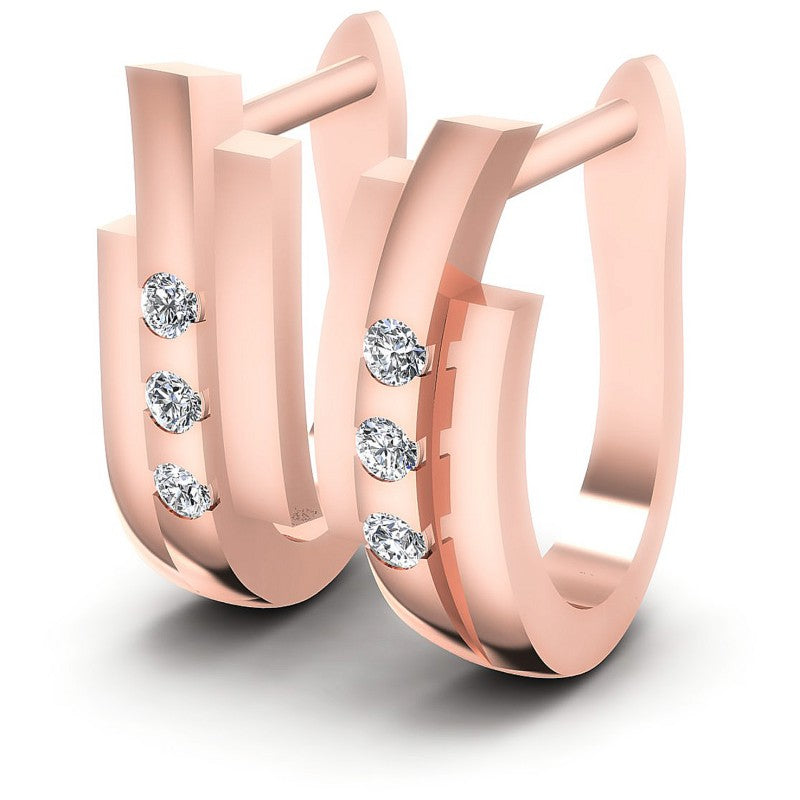 Round Diamonds 0.20CT Earring in 18KT White Gold