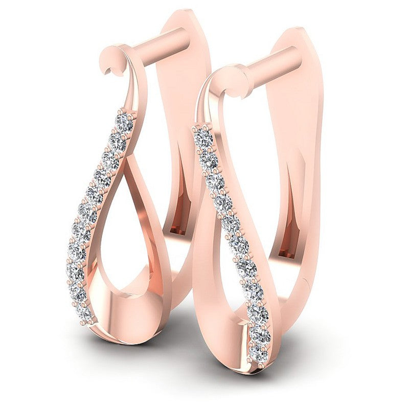 Round Diamonds 0.20CT Earring in 18KT White Gold