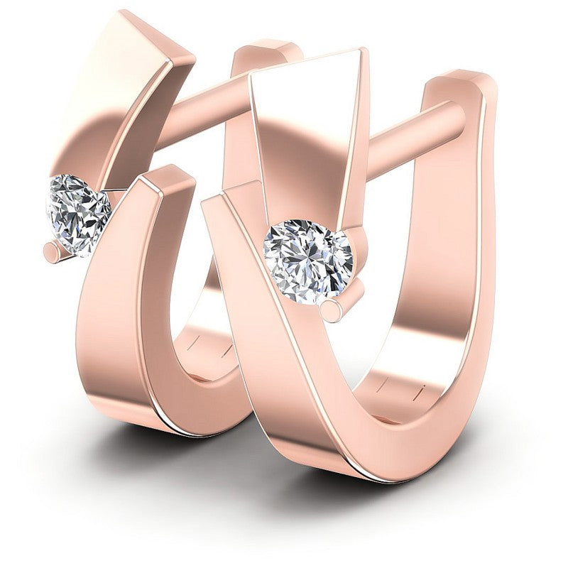 Round Diamonds 0.20CT Earring in 18KT White Gold
