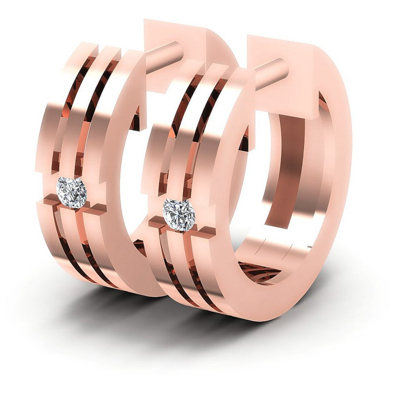 Round Diamonds 0.10CT Earring in 18KT White Gold